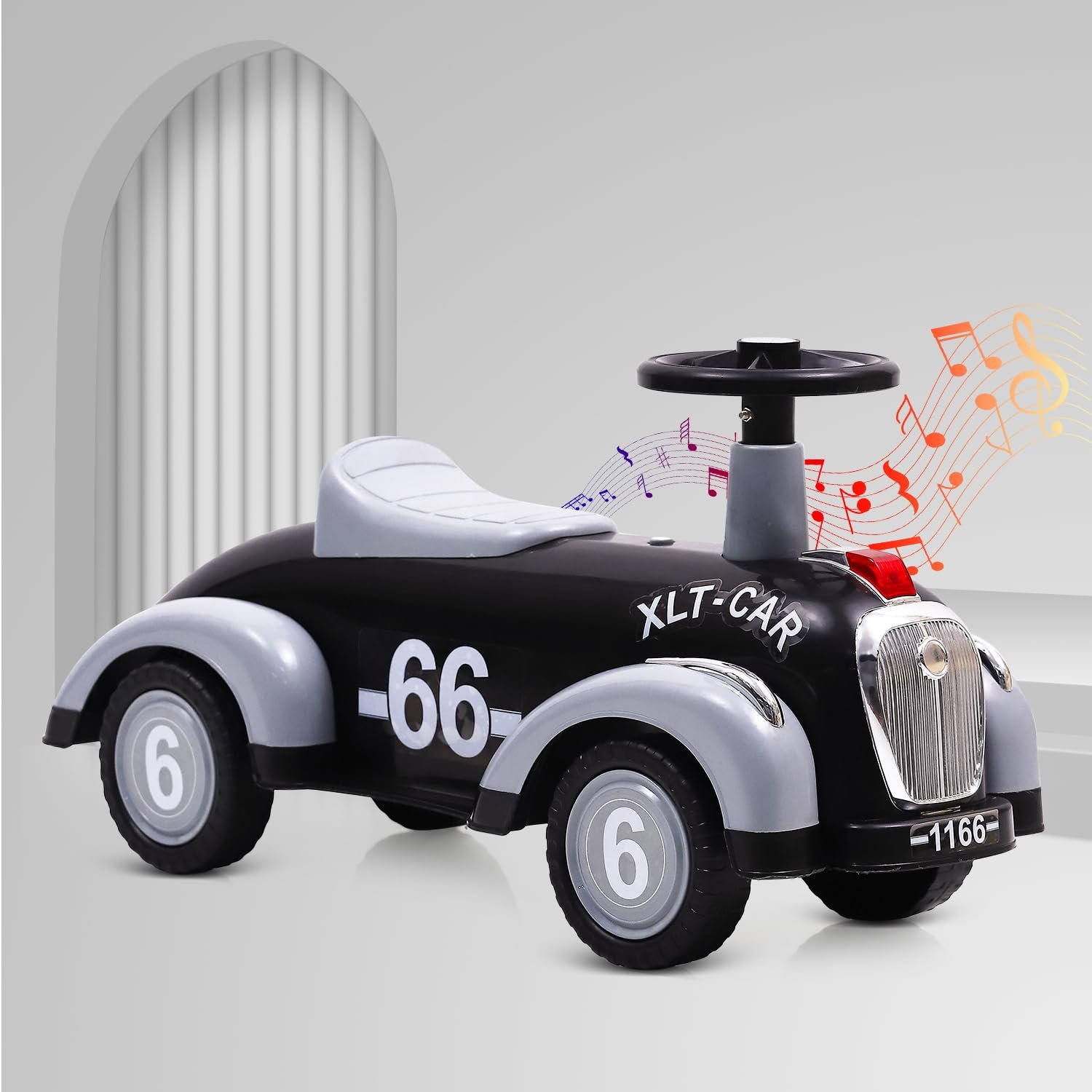 NHR Ride on Car Kids Play Ride on Toys PP Plastic 4 Wheel Magic Baby Slide Car