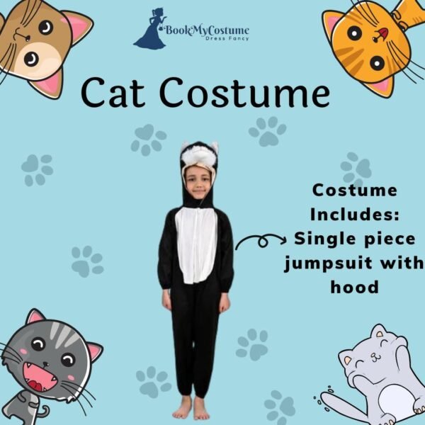 BookMyCostume Cat Animal Kids Fancy Dress Costume - Image 4