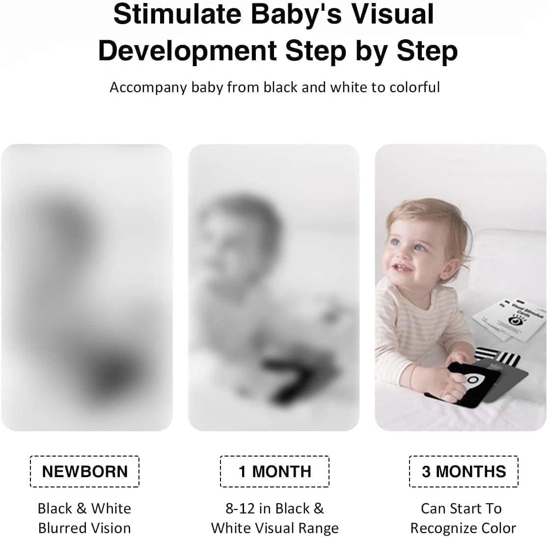 Premium High Contrast Flash Cards for New Born Children - Black & White | 36 Objects | Age Group: 0-1 Year | Visual Stimulation and Sensory Development for Infants - Image 2