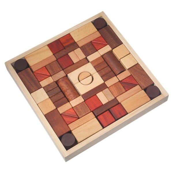 Kids Wooden Building Blocks Early Educational Toy Activity Toy for Kids 32x31.5x5cm|Toys & Hobbies | Games | Other Games|1 Set Building Blocks - Image 2