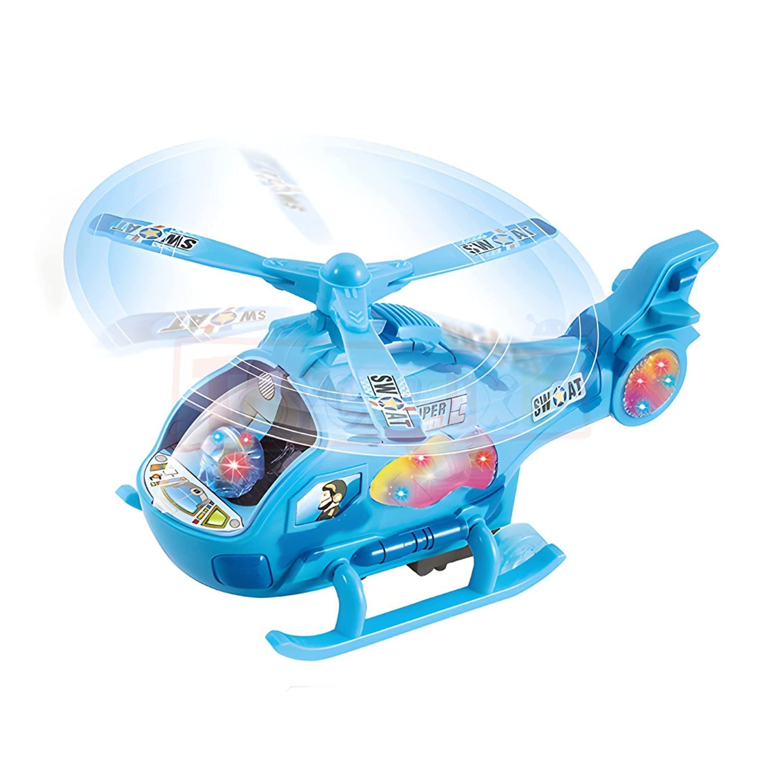 Musical and 3D LED Lights Helicopter Toy for Boys Girls |360 Degree Rotation Aeroplan Vehicle Toys for 2-5 Year Boy Girl Kids and Children(Large)