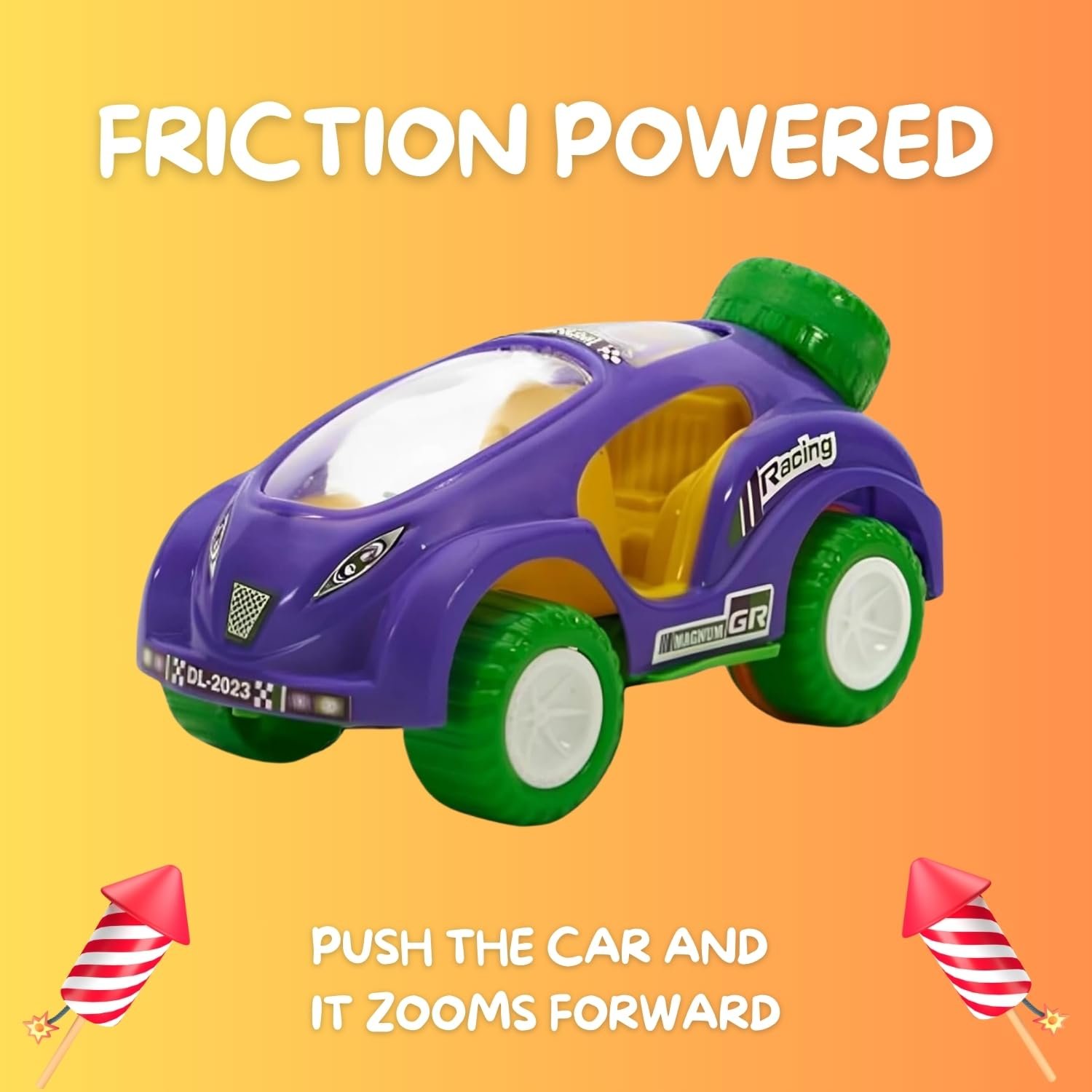 Friction Powered Magnum Racing Car for Toddlers/Kids/Children | Toy Car | Car | Boys (Aged 3-6 years) | Unisex - Image 5