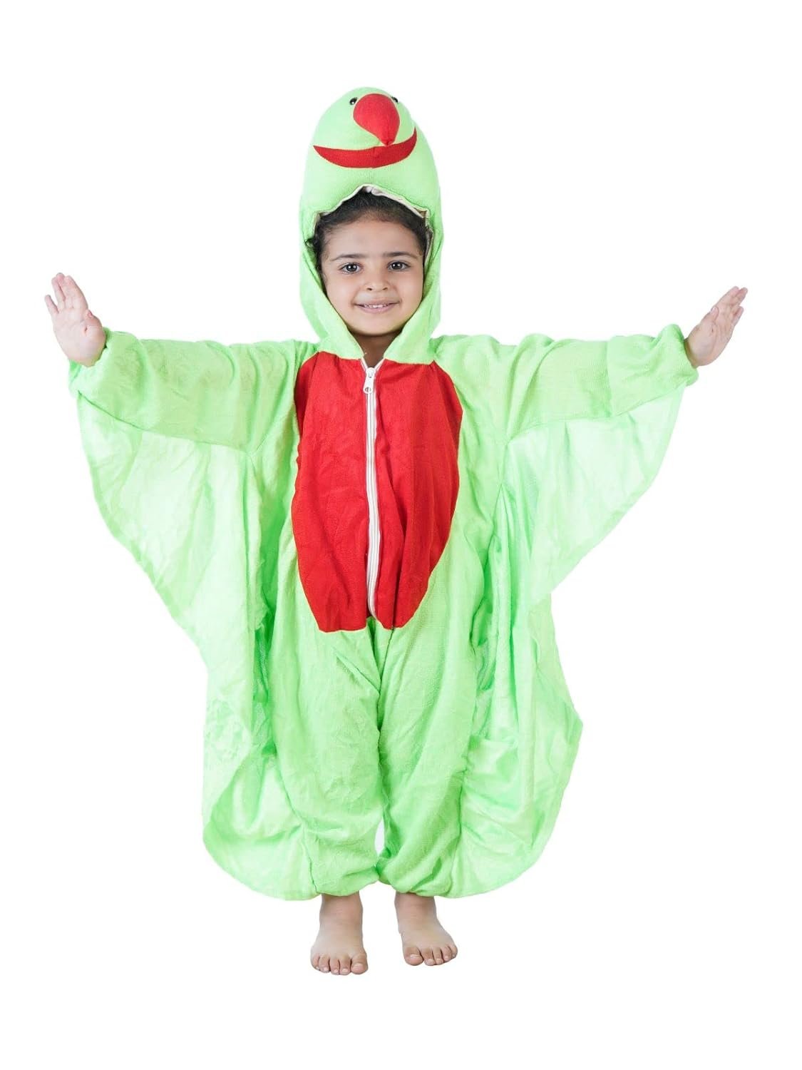 BookMyCostume Green Parrot Tota Pet Bird Kids Fancy Dress Costume 6-7 years