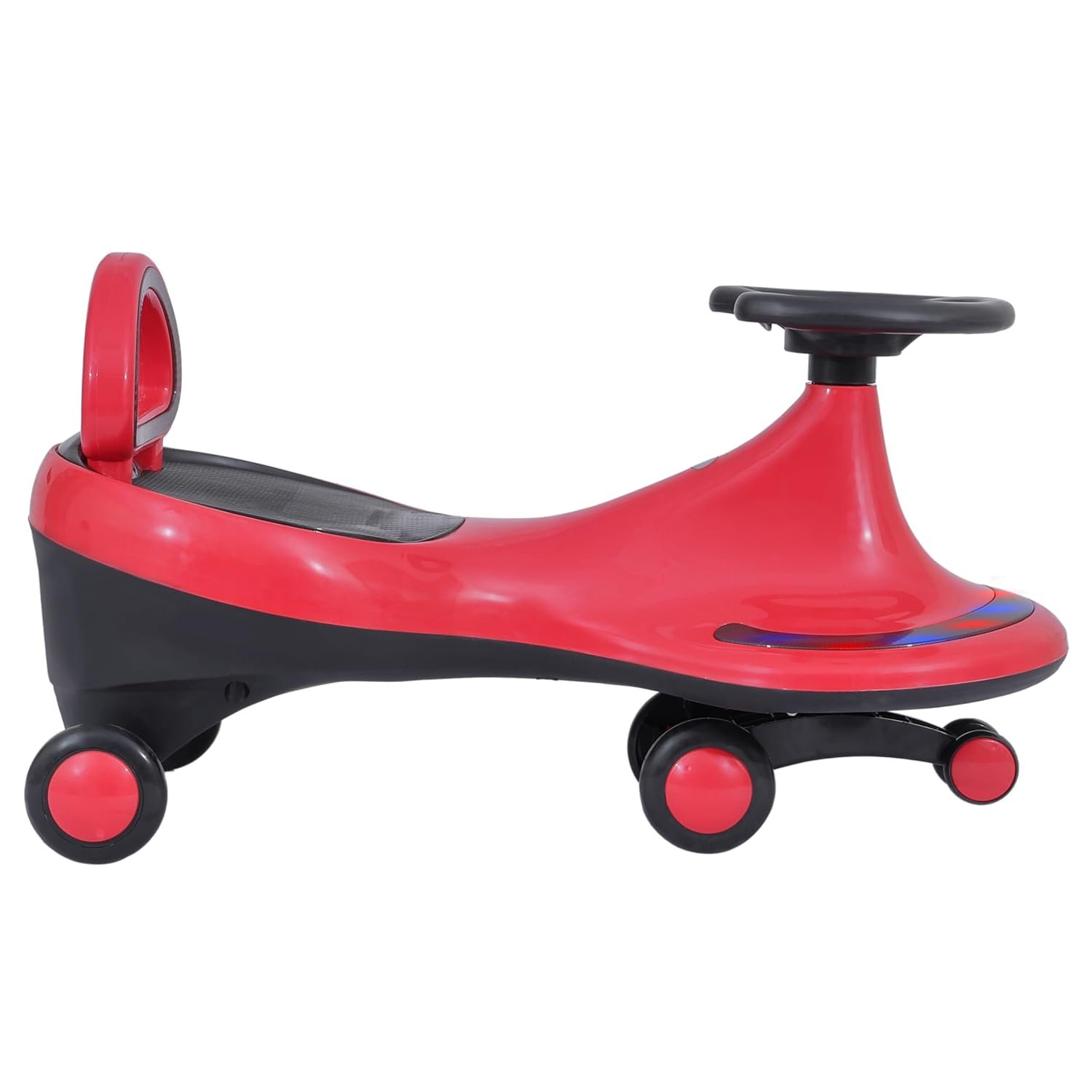 KURB Twister Swing Car for Kids 1-5 Years| Magic Car with Light & Music | Twister Car with Back Support | Swing Car with PU Wheels | Comfortable & Durable Seat (Red) - Image 4