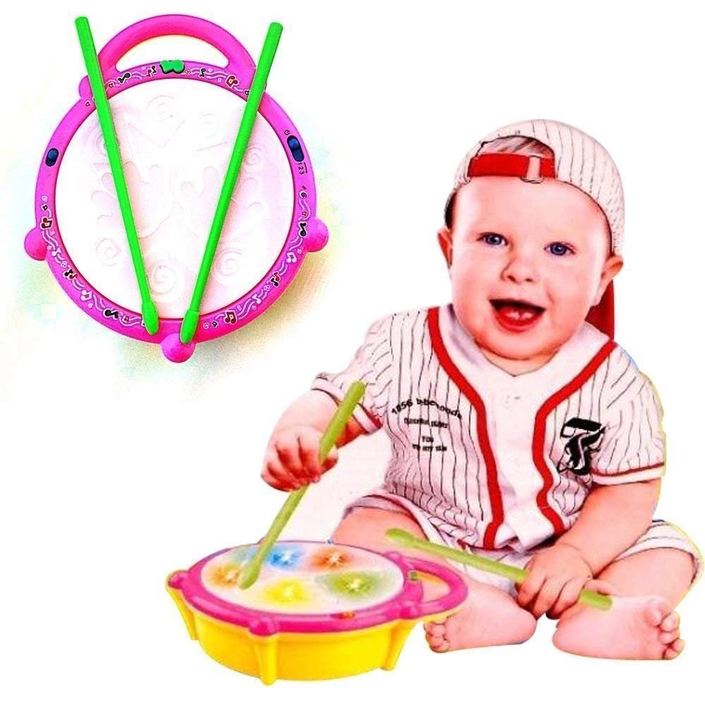 Creative Kids Musical Flash Drum with 3D Lights Music for Baby Toy for 2 3 4 Year Kid Boy Girl, Musical Sound Instrument Learning & Educational Baby Toy - Image 3