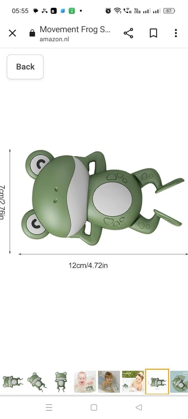 COSMOBABY Premium (Turtle & Frog Combo) Bath Toys, Cute Swimming Bath Toys for Toddlers 1-3, Floating Wind Up Toys for 1-5 Year Old Boy Girl, New Born Baby Bathtub Water Toys, Proudly Made in India - Image 2