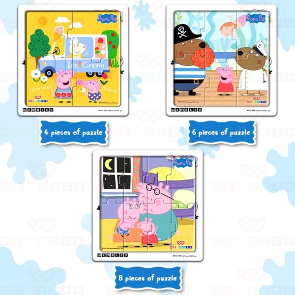 Wembley Peppa Pig - 3 in 1 Jigsaw Magnetic Puzzle for Kids 3+ Years Educational Fun Learning DIY Creative Activity Set Dot-to-Dot Sketching Includes 3 Puzzles, 1 Board, Sketch Pen & Duster - Image 5