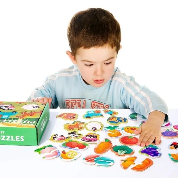 Tiny Toys Wooden Alphabets Learning Jigsaw Puzzle - 2 Pieces Montessori Early Educational Pre-School ABCD Toy for 3+ Years Kids (2Pc Alphabet Puzzle) - Image 5