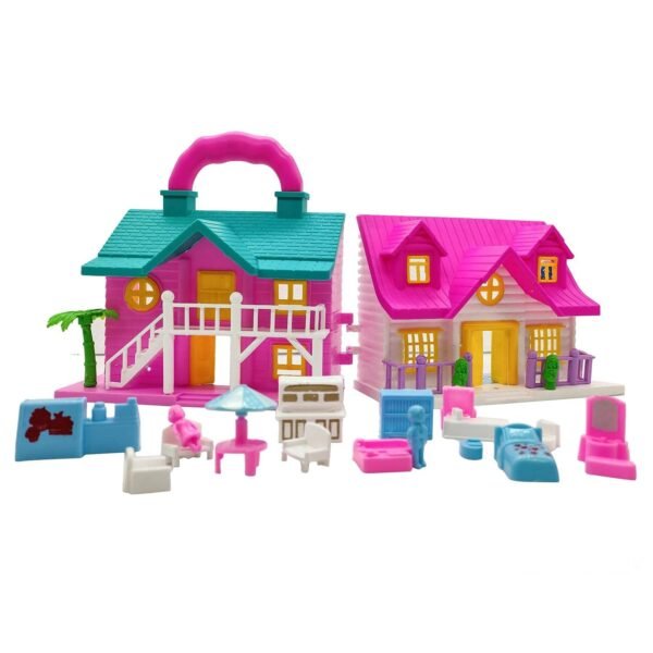 Clubx Dream Palace Doll House | Play Set | Girls Doll House | Play Set with Accessories | Dolls with Furniture| Role Play Set|Age for 3-8 Years (Beautiful Home -01) - Image 6