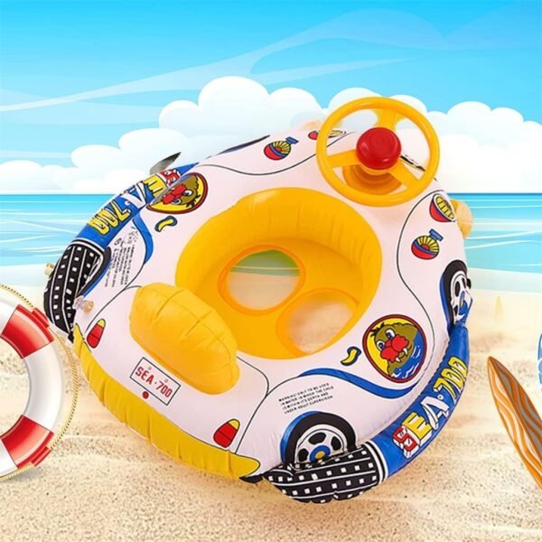 Swim Ring for Kids Inflatable Swimming Pool Tube for 1-5 Years Baby Girl Boys Swimming Pool Accessories Water Floating Tube seat raft(multicolour/1pcs) (Design 2) - Image 2