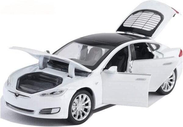 Exclusive 1:32 Diecast Model Alloy Tesla-S Alloy Metal Pull Back with 6 Openable Doors & Sound Light Auto Toy Car for Kids Best Gift Toys for Kids Boys/Colors As Per Stock - Image 3
