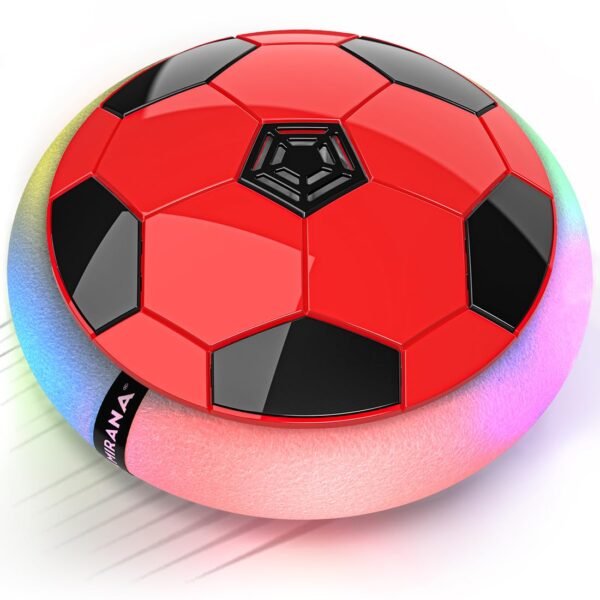 Mirana C-Type USB Rechargeable Battery Powered Hover Football Indoor Floating Hoverball Soccer | Air Football Smart | Made in India Fun Toy Best Gift for Kids Boys and Girls 2-10 Years Red