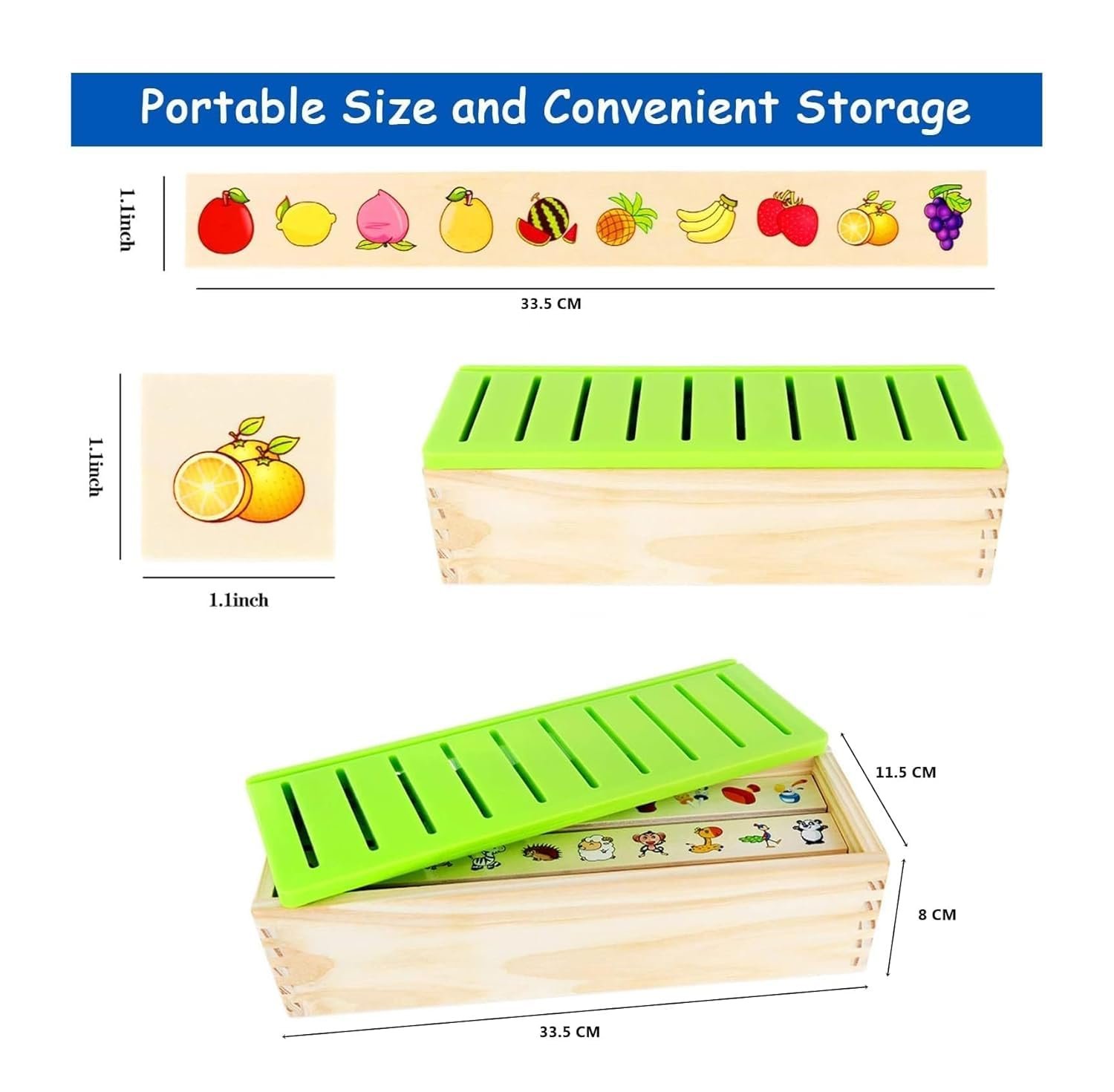 Little Mind Learning Toys Knowledge Classification Wooden Blocks for Children Preschool Preschool Kindergarten Games Autism Toys Motor Skills STEM for Girls Boys 2-4 Year Old, 80 Pcs - Image 3