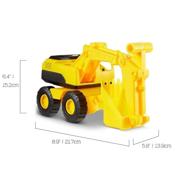 Bestonl Unbreakable Pull Along Back Excavator Construction Engineering Friction Power Toy,Dumper Trucks Vehicle Baby for Kids,Boys Baby Toys for Kids 3 Years (Big Size Excavator) - Image 2