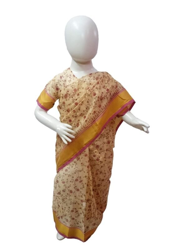 BookMyCostume Teacher Profession Classic Sari Kids & Adults Fancy Dress Costume 6-7 years