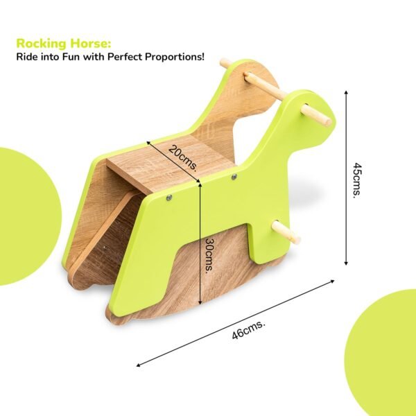 Rocking Horse, a Ride-on Toy for Kids Aged 1-5 Years (Green) - Image 2