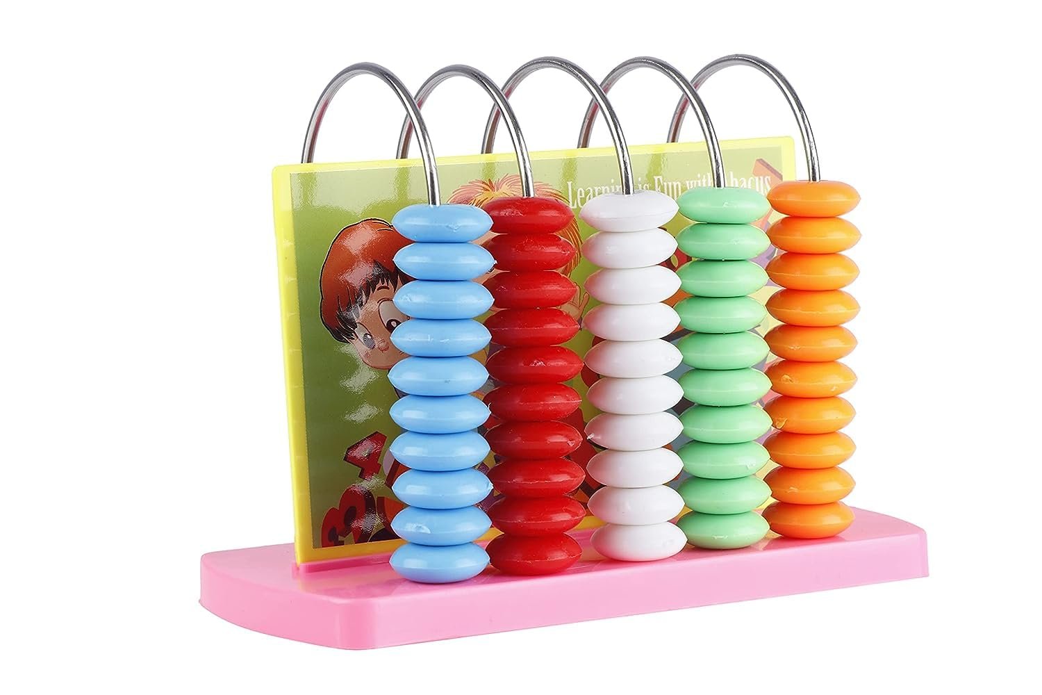 Educational Abacus 5 Rods for Kids Early Math Skills for Kids to Learn to Count, Add & Subtract with Colourful Beads - Mathematics Tool kit -Abacus Toys for Kids (Abacus 5 Rods) - Image 6