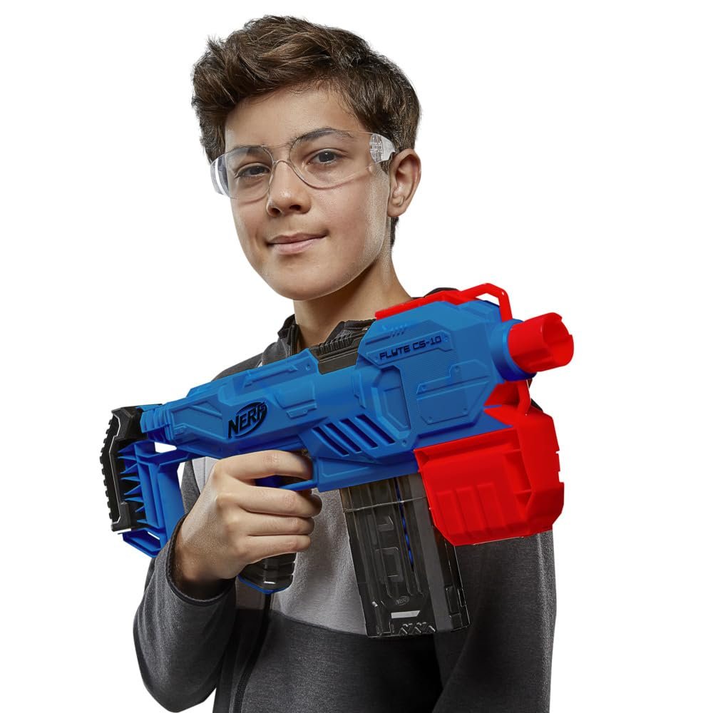 Nerf Alpha Strike Flyte Cs-10 Motorised Blaster 10-Dart Clip-Fed Blasting 20 Official Nerf Elite Darts Toys for Kids, Teens, Adults, Toys for Boys & Girls,Multicolor - Image 2