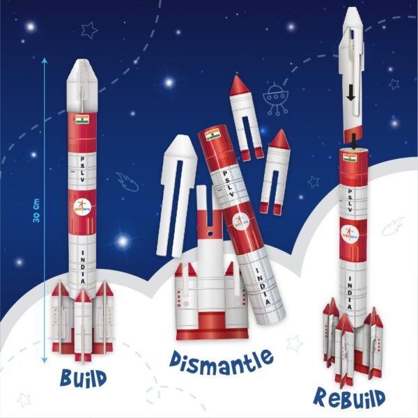 Imagimake Mapology Mangalyaan | Isro Rocket Model & Satellite | Astronaut Toy | Educational Toys for Kids 5+Years | 3D Puzzles | Gifts for 5 Year Old Boy & Girl, Multi-Coloured - Image 4