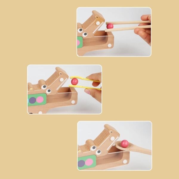 bnf® Crocodile Clip Bead Toy Wooden Beads Game for Girls Boys 3 4 5 Year Old Kids - Image 5