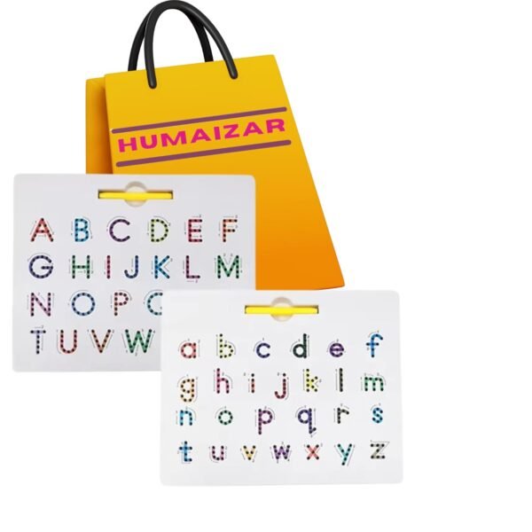 Magnetic Alphabet Tracing Board, Double-Sided 2-in-1 Learning & Writing Board, STEM Toy for Toddlers, Letter & Number Tracing Board with Magnet & Stylus Pen, Montessori Educational Toy
