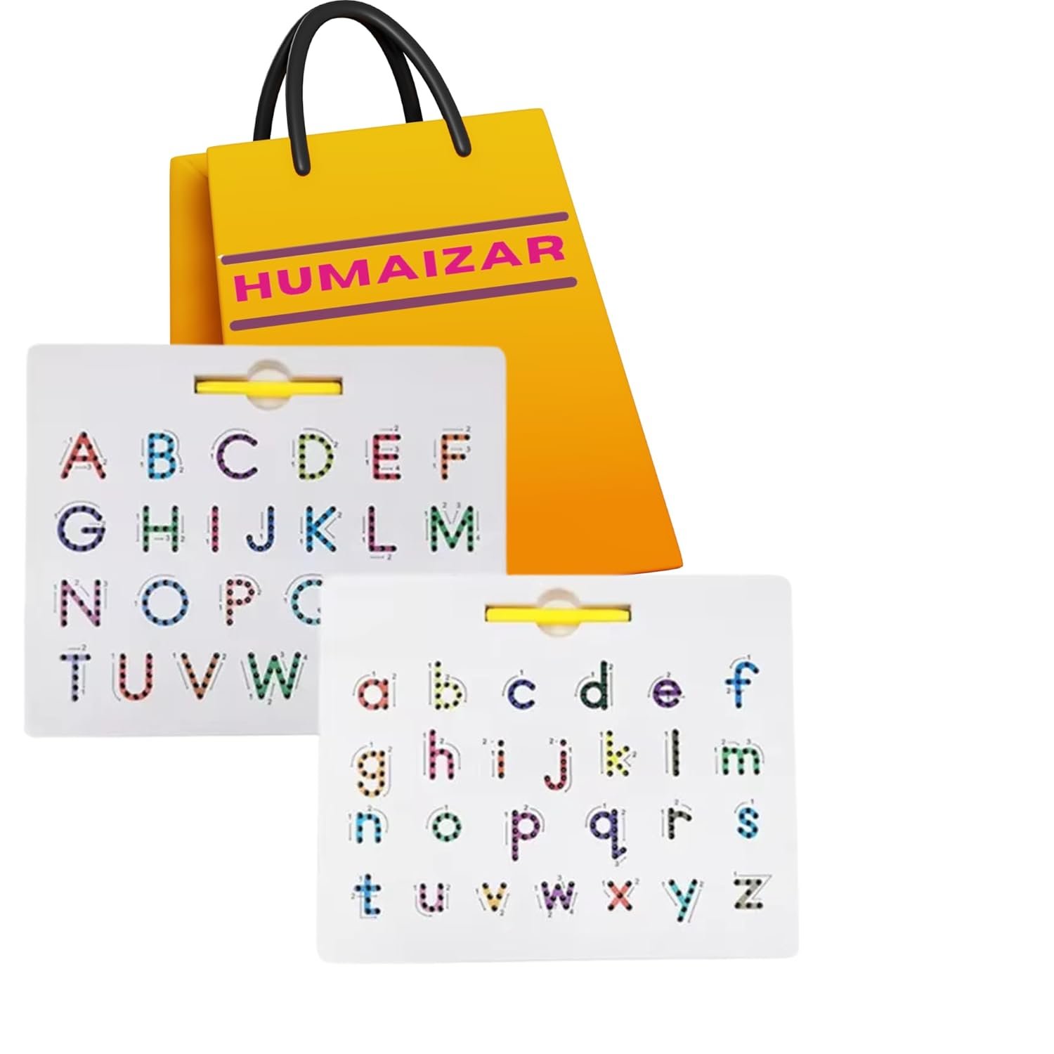 Magnetic Alphabet Tracing Board, Double-Sided 2-in-1 Learning & Writing Board, STEM Toy for Toddlers, Letter & Number Tracing Board with Magnet & Stylus Pen, Montessori Educational Toy