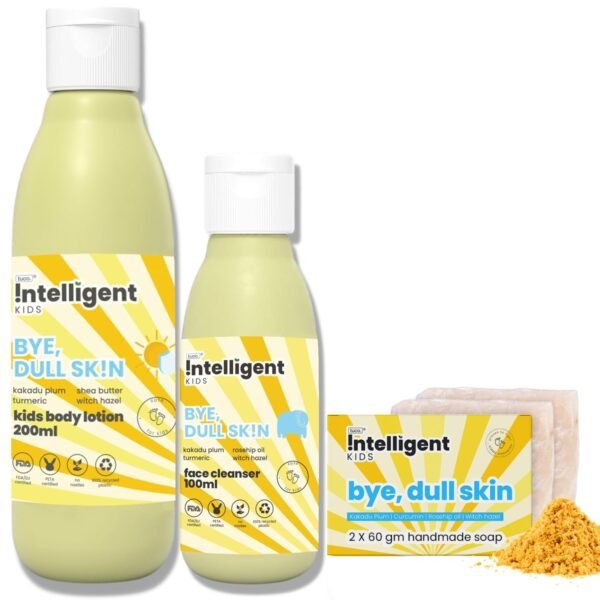 Tuco® Kids Dull Skin Soap (60 gm x 2), Face Wash (100 ml) & Dull Skin Body Lotion (200 ml) | Safe For Kids ages 2-5, 4-10, 10-15 years | Paraben Free & Sulfate Free | 420 gm-Pack of 3