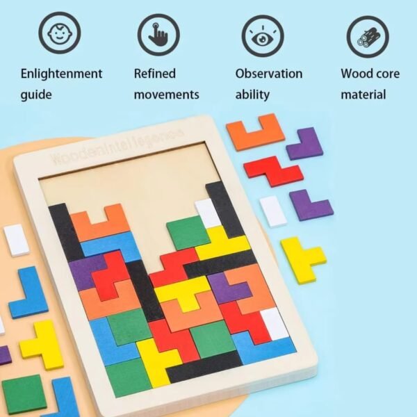 Storio Toys Wooden Russian Blocks Puzzles for Kids Adults, Wood Intelligence Puzzle for Kids Ages 3-8,Wooden Kids Puzzles Brain Teasers Toy Educational Gift for Kids 7-10 Years - Image 5