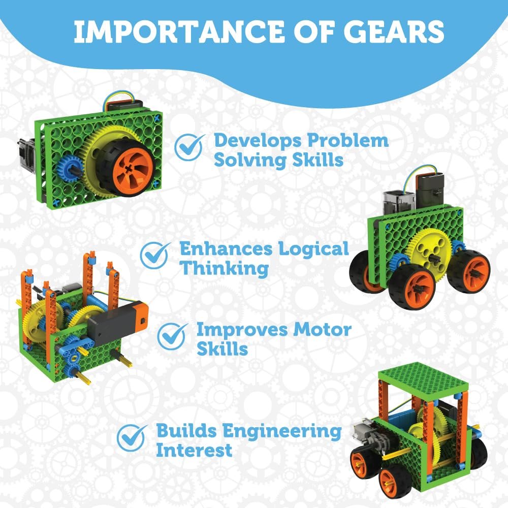 Blix Robotix - Gears Box, Science Kit, Educational DIY Building Set, Construction Toys, STEM Toys for 9+ Years Boys and Girls - Image 5
