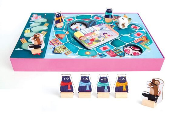 Chalk and Chuckles Kid Caring Cats Kindness Around Town, Board Game, Ages 6-12 Years Old, Family Game, Fun with Values and Learning - Multi Color - Image 2