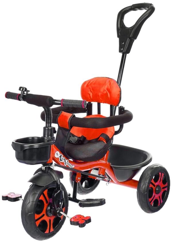 Tricycle for Kids with Comfy Seat - The Parent\'s Choice for 1-5 Years Old, 30kg Max, Luxurious & Durable Trike. Advanced Parental Control Handle and Safety Belt, Red