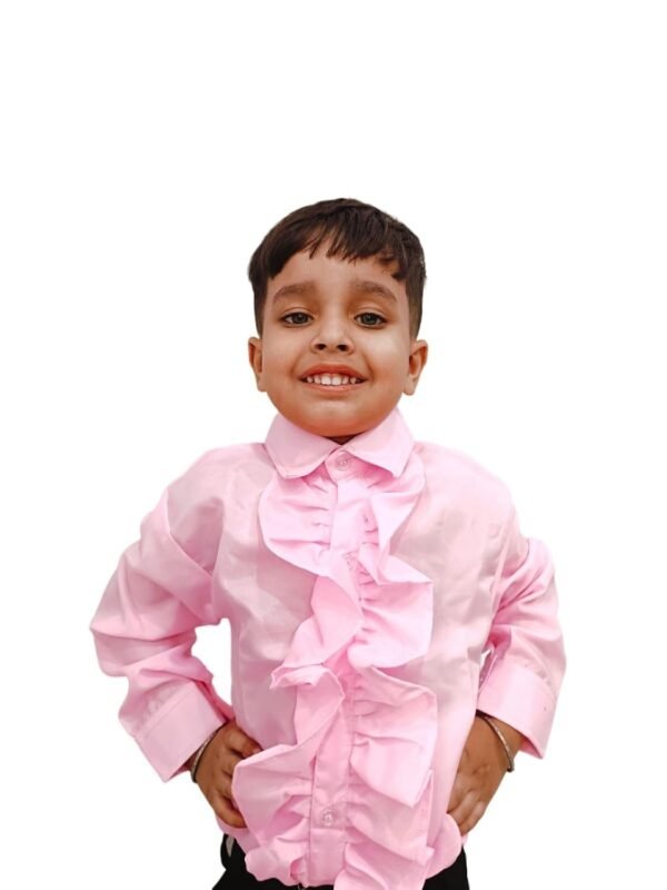 BookMyCostume Pink Frills Shirt Kids Fancy Dress Costume 6-7 years