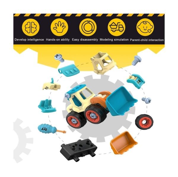 DIY Take-Apart Cars & Trucks: Construction Digger Sand Toys for Kids 3-8 | Gifts & Birthday Presents (Sky Blue) - Image 3