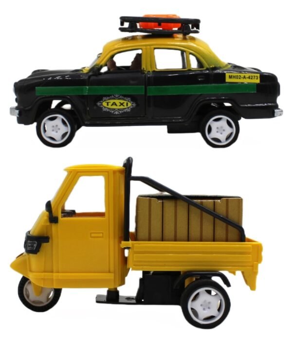 Neoinsta 3 Wheeler Tempo and Taxi Combo Vehicle Toys for Kids 3 - Image 2