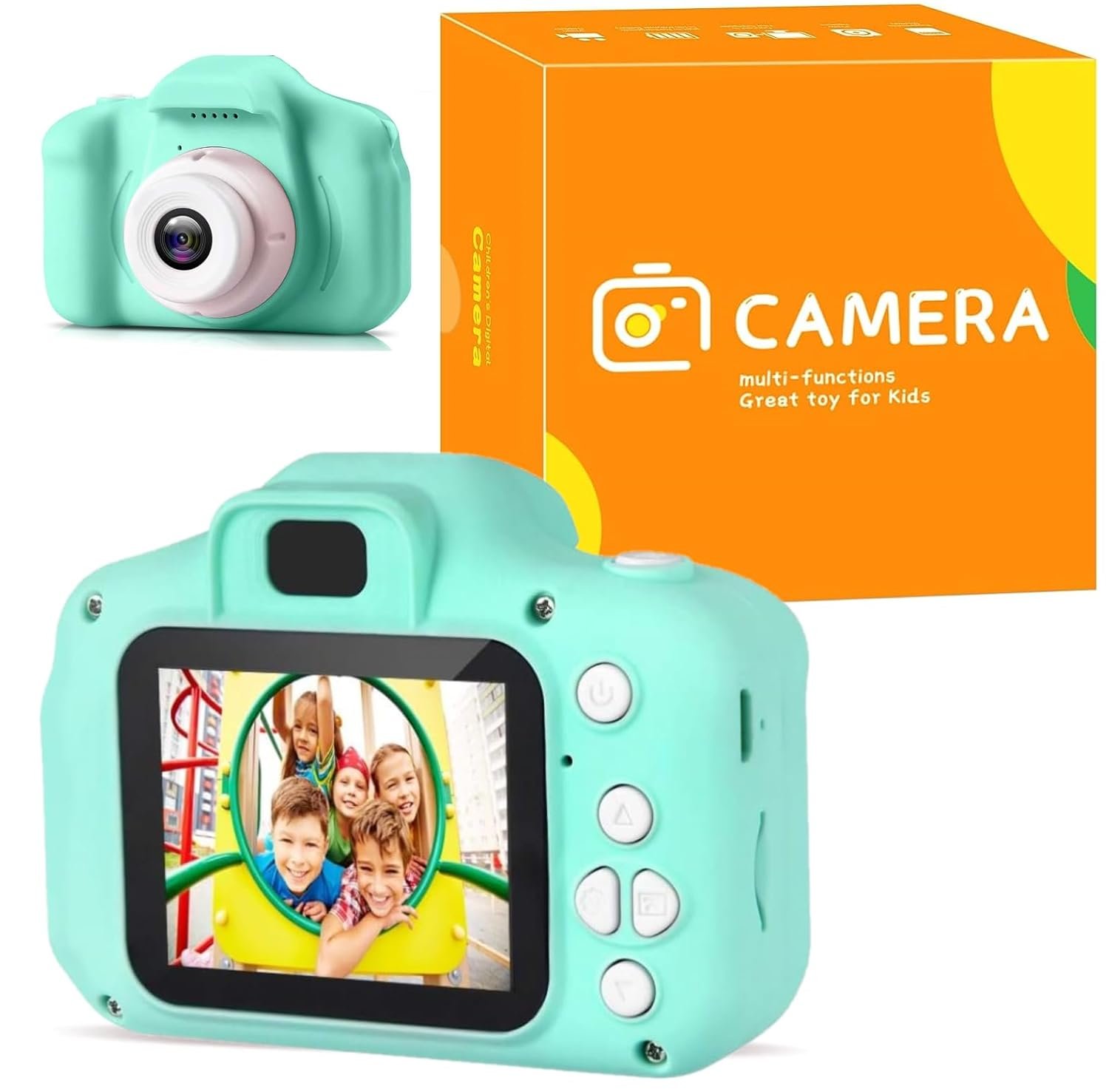 CADDLE & TOES Kids Camera, Christmas Birthday Festival Gifts for Girls or Boys Aged 3-12 Years Old, Kids Digital Camera for Kids with Video, HD Digital Camera Toys for Kids (Camy Green)