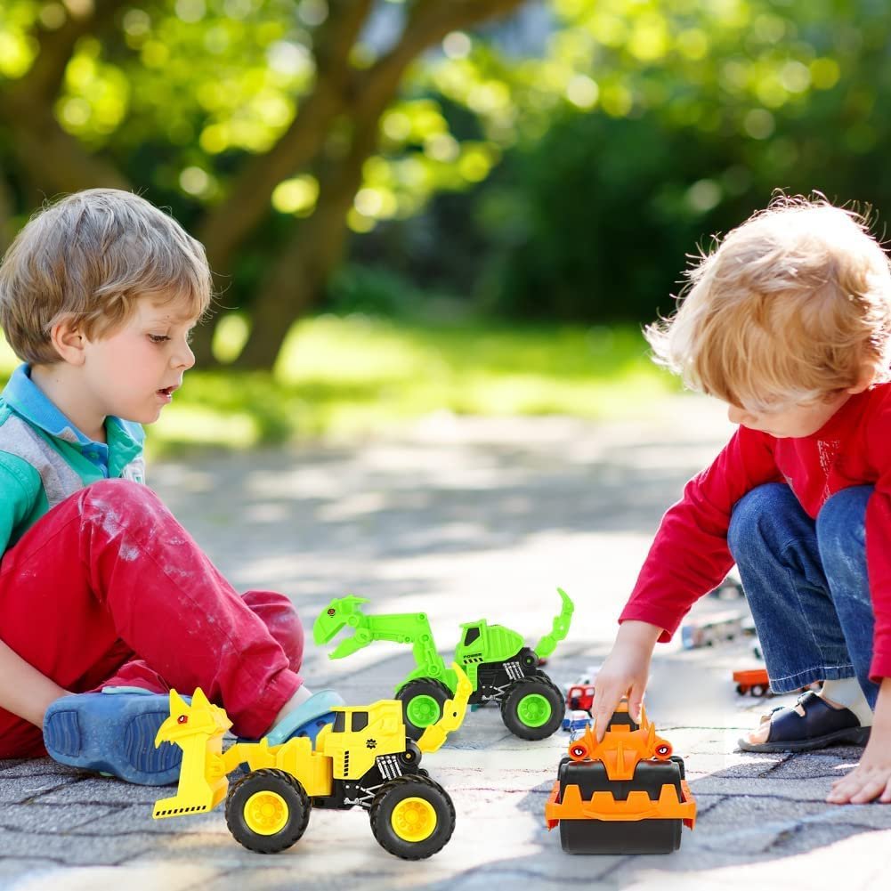 Mouth Press and Go Dinosaur Car Toys for Boys and Girls 3PCS Dinosaur Toys for 3+ Year Old Moving Dino Toys for 3-5 Years Old Birthday Gifts Moving Animal Toys for Kids (Truck Shape Dino3) - Image 5
