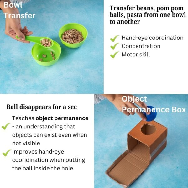 Montessori Learning Toy | Early Child Brain Development | Box 1 :0-1.5 Years | Sensory Learning, Problem/Puzzle Solving, Logical Thinking and Motor Skills, Educational - Image 4