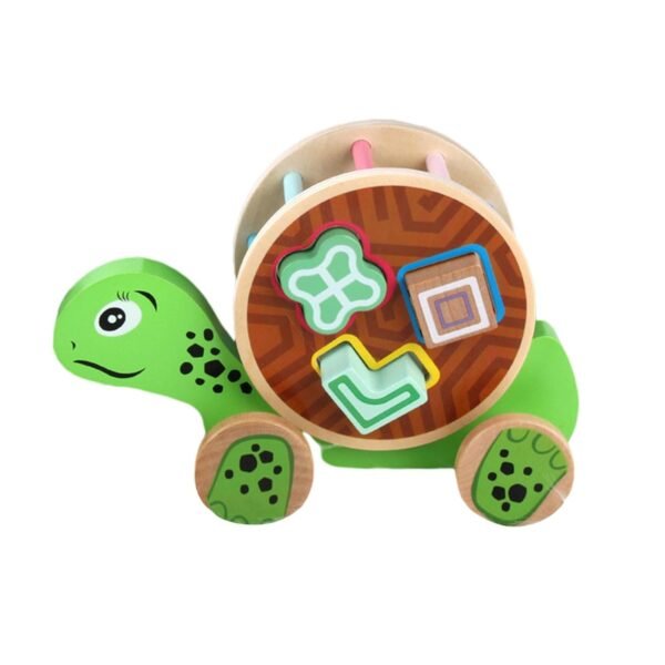 bnf® Wooden Trailer Toy Creative for Kids Age 0-3 Years Tortoise Baby | Toys for Baby | Developmental Baby Toys