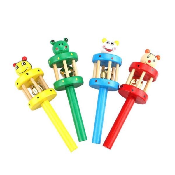 Wooden Rattle Toys for Baby, Infants, New Born Babies (0+ Years) - Cage Rattle - Multicolor - Set of 2 pcs - Discover Sounds - Image 5