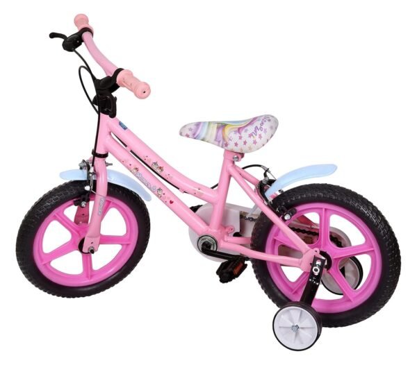 Norman Jr, Bike for Boys and Girls, Kids\' Bicycle 14Inch with Training Wheels for Ages 3-7 Years Old, Toddler Bike with 95% Assembled (Ocean Pink) - Image 3