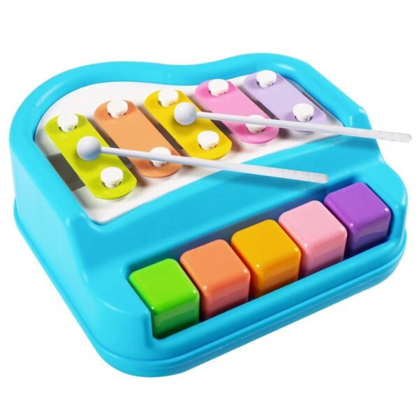 Toy Imagine™ 2 in 1 Multicolor 5 Key in Clear & Crisp Tones|Piano & Xylophone .NonToxic,Non-Battery,Educational Musical Instruments Toyset for Kids,Toddlers,Boys & Girls with 2 Mallets - Image 5