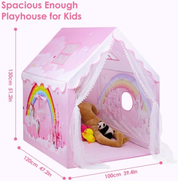 Colorfull and Extremely Light Weight Indoor and Outdoor Kids Play Tent House for 3-8 Years Old Kids Girls and Boys (RNBW-89) - Image 3