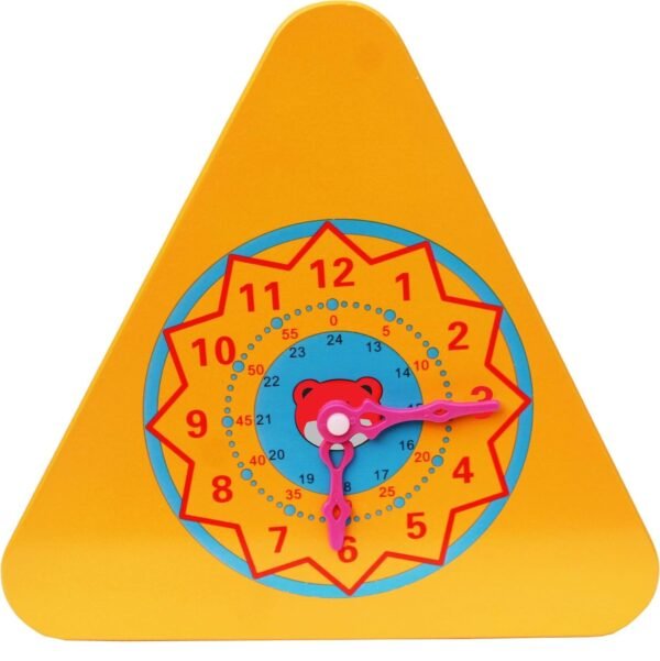 5 in 1 Wooden Activity Triangle Center Cube Alphabet, Blocks, Abacus, Clock, Writing Counting Beads Toys for Babies Montessori Learning Toy for 1-5 Year Old Kids - Image 4