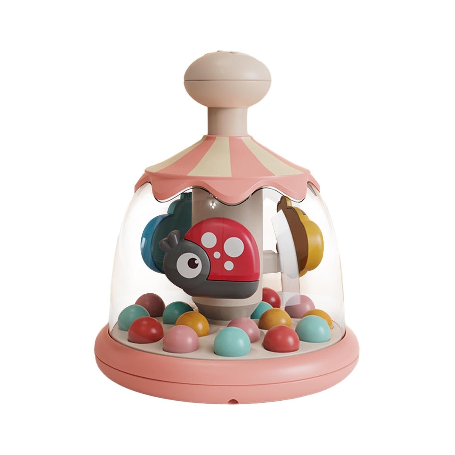 ATORSE™ Baby Press Carousel Toy Lightweight Learning Toys for 0-1 Years Old Children Pink|Baby | Toys for Baby | Developmental Baby Toys - Image 5