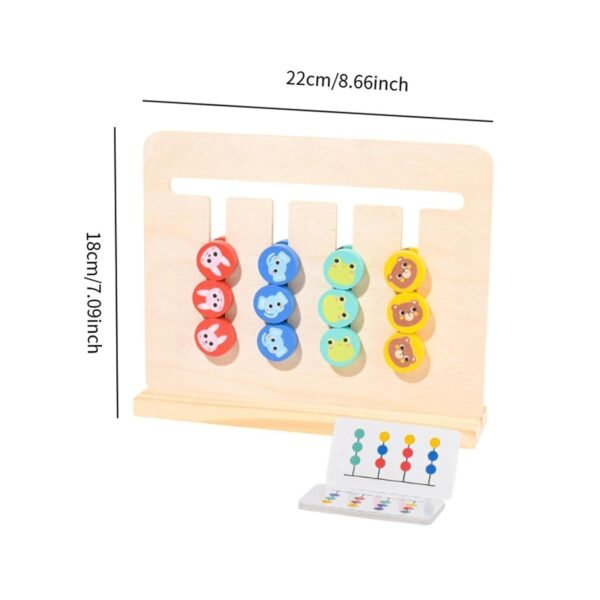 LR Decor Color Matching Slide Puzzle Kids Age 3 4 5 6 7 Years Old Strategy Board Game - Image 3