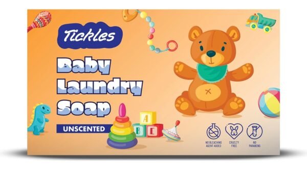 Tickles (Pack 3) Handmade Organic Washing Soap For Baby Clothes, Accessories Mainly for Sensitive Skin 100% Chemical Free Natural Laundry Soap Citronella Lavender & Unscented (360 gms) - Image 2