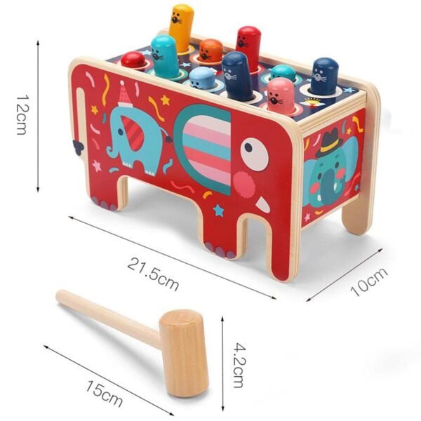 Toy Hammering Pounding Bench Montessori Beat Toys Playset for Kids Learning Toys Style C - Image 2