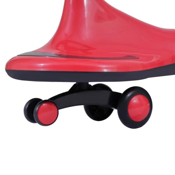 KURB Twister Swing Car for Kids 1-5 Years| Magic Car with Light & Music | Twister Car with Back Support | Swing Car with PU Wheels | Comfortable & Durable Seat (Red) - Image 3