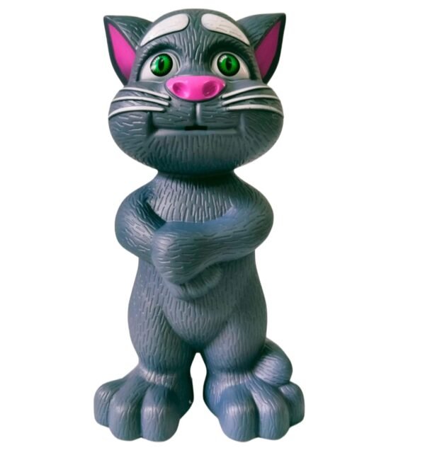 WISHKEY Plastic Intelligent Mimicking Tom Talking Toys for Kids, Story Telling and Singing Toy for Children, Musical Toys for Baby, Grey, 3+Years(Set of 1)