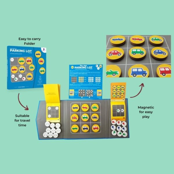 Mind Game Brain 5 Year Old Educational Toys, Gift for Boys Girls Age of 5 to 7 Years Old, Magnalogix Magnetic Games for Kids, Parking Lot Junior - Image 5